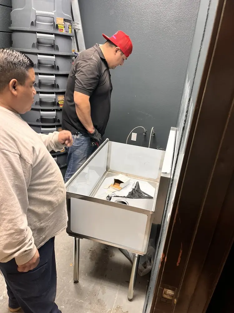 Commercial plumbing and sink installation in Baldwin